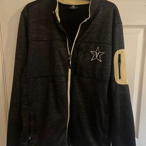 Colosseum Black and Cream Varsity Jacket